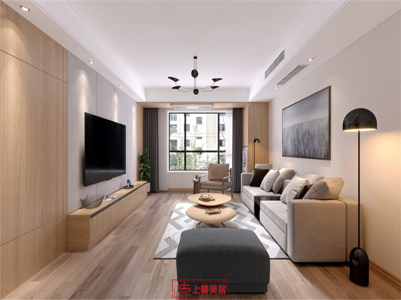 綠地中山公館139平現(xiàn)代風(fēng)格客廳