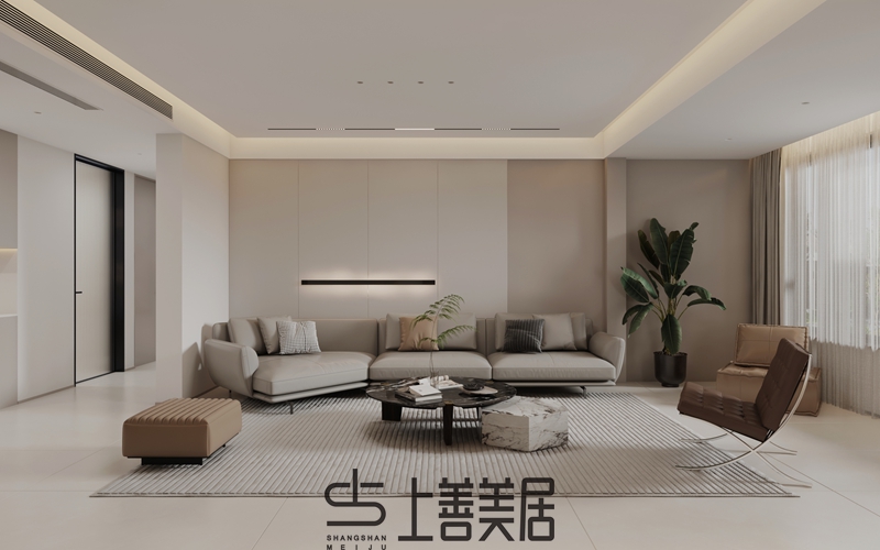 金橋華府138平米奶油風(fēng)裝修設(shè)計(jì)