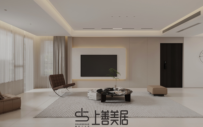 金橋華府138平米奶油風(fēng)裝修設(shè)計(jì)