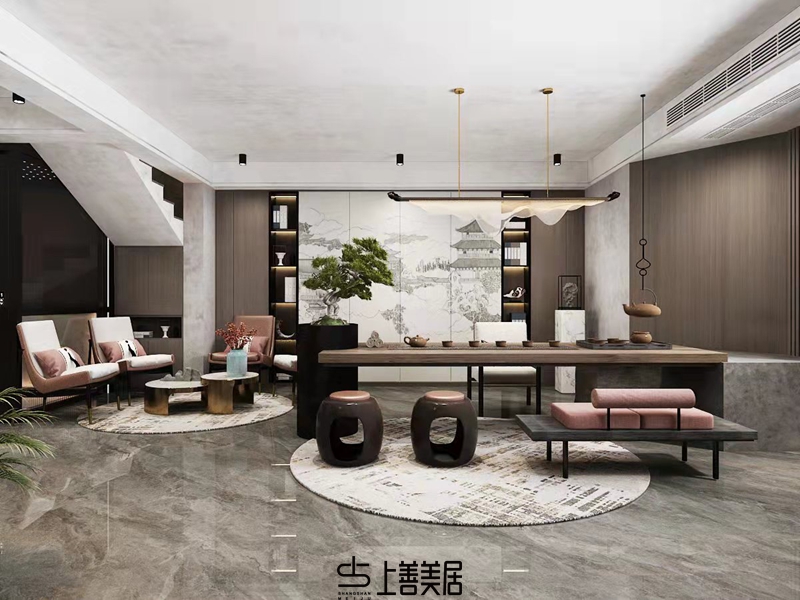 江水西岸500平聯(lián)排別墅裝修效果圖1