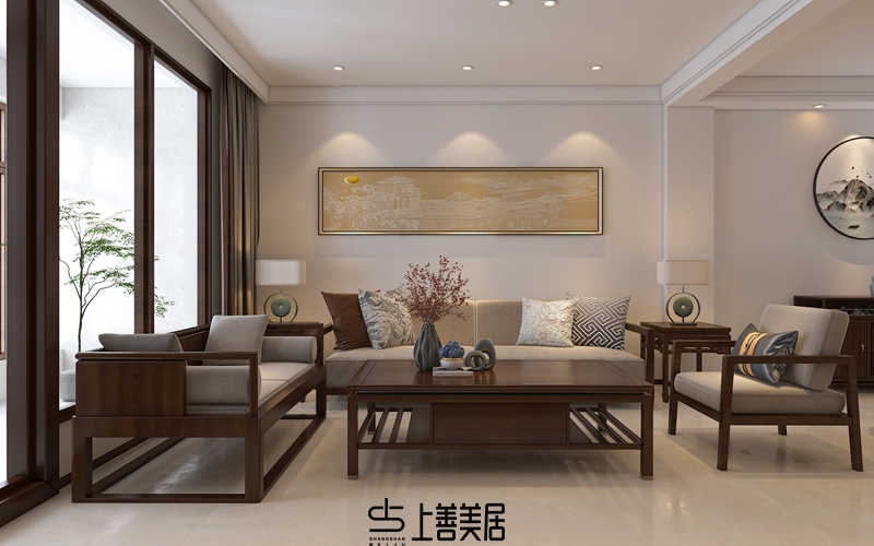 秀水名邸200平米新中式裝修案例