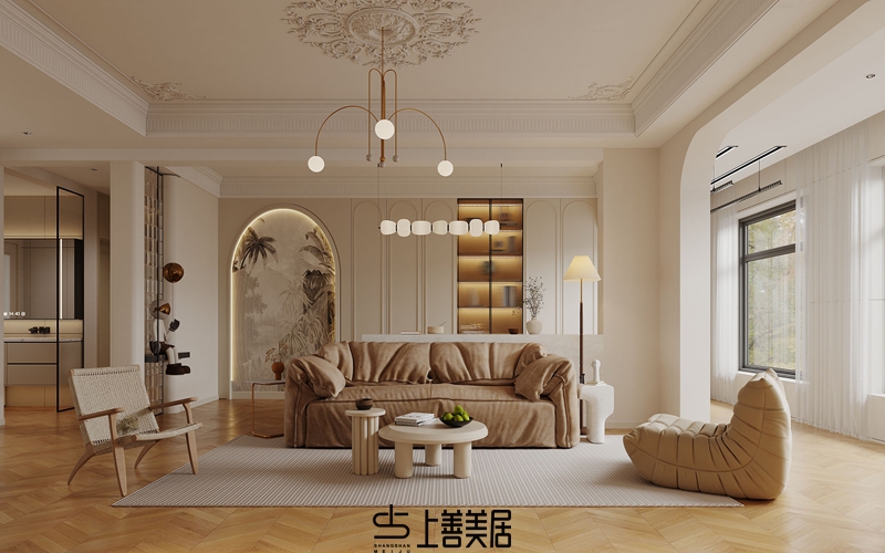 欒城林蔭春天170平米法式裝修設(shè)計(jì)