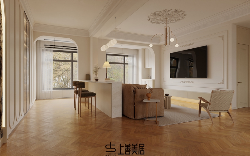 欒城林蔭春天170平米法式裝修設(shè)計(jì)