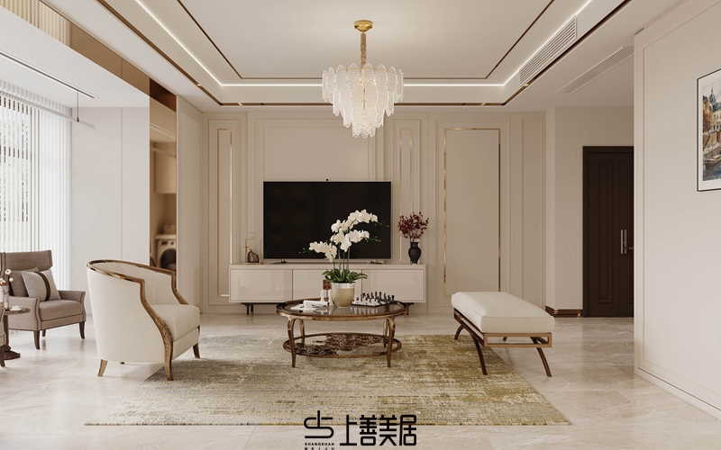 德賢華府160平簡歐風格效果圖