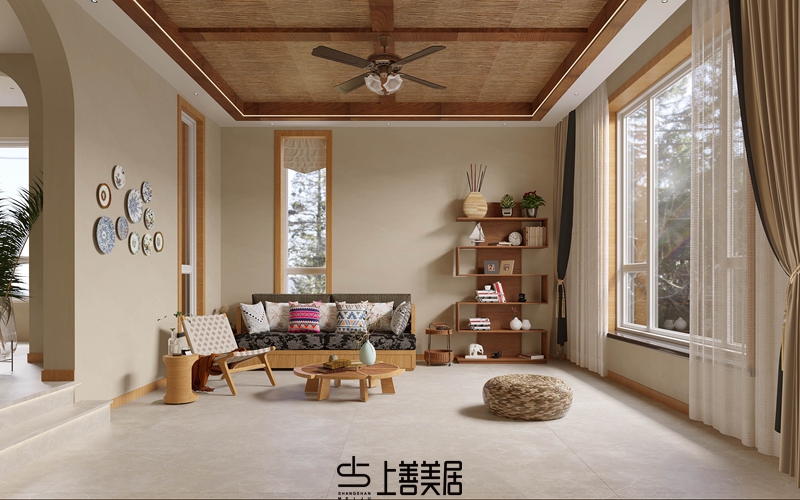 孔雀城350㎡田園風別墅裝修設計