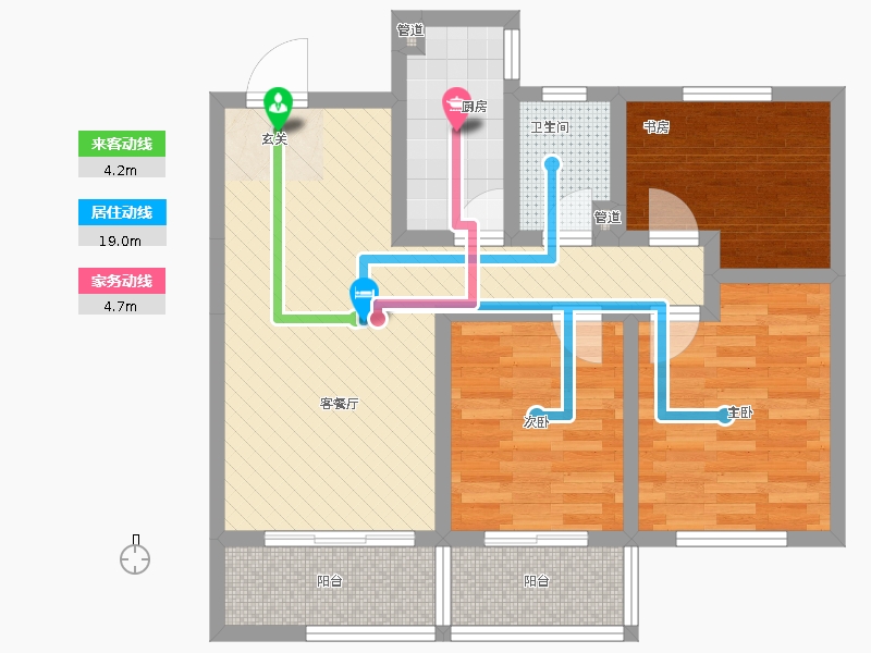 長久中心公園9號3室1廳1衛(wèi)1廚103㎡動靜線圖