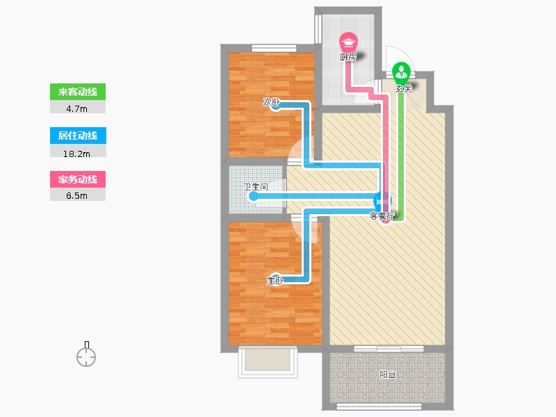 潤(rùn)德天悅城2室2廳1衛(wèi)1廚89㎡動(dòng)靜線圖