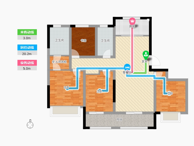保利西悅春天4室2廳2衛(wèi)1廚147㎡動(dòng)靜線(xiàn)圖